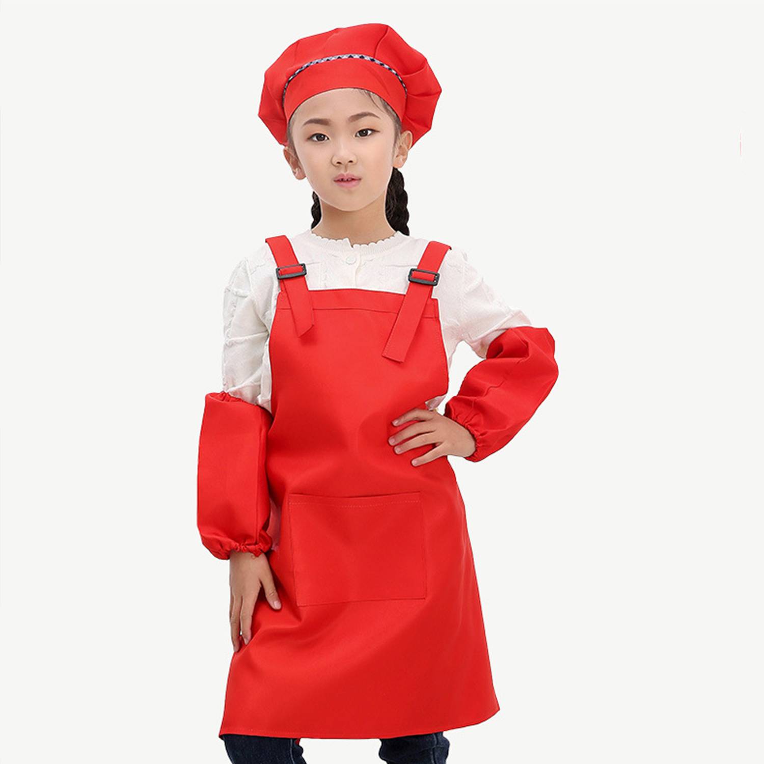 Kids Apron Chef Hat Set 5