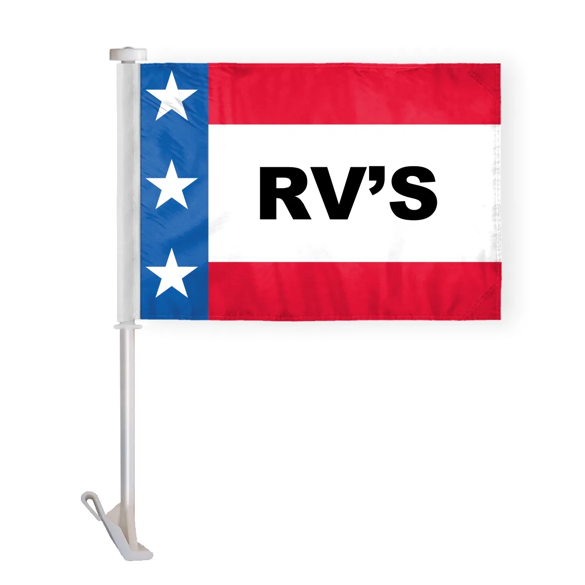 10.5" x 15" Patriotic Message Car Flag - wPoly 1 Ply 4