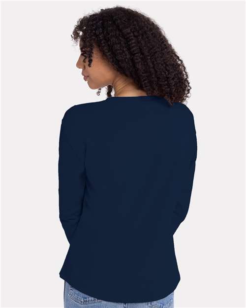 Women's Cotton Relaxed Long Sleeve T-Shirt - 3911 22