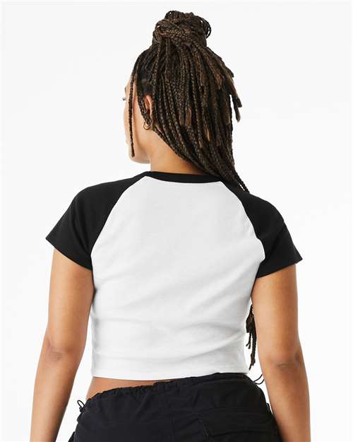 Women's Micro Rib Raglan Baby Tee - 1201 2