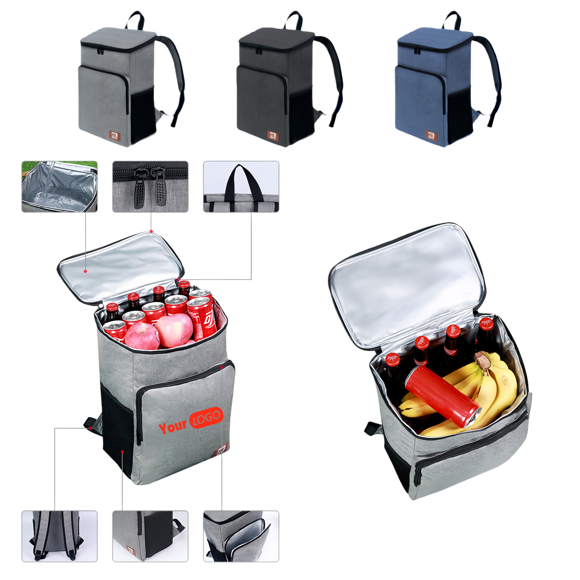 670oz PEVA Cationic Backpack Cooler 2