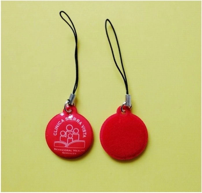 Custom shape Cell Phone & Computer Screen Cleaner Keychain 2