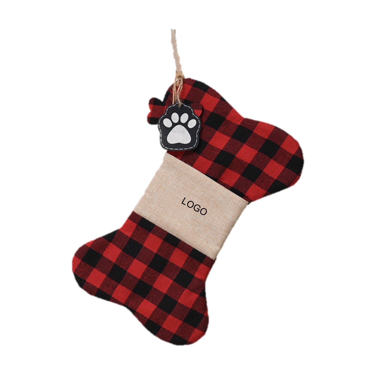 Bone Shape Hanging Pets Stockings for Dogs Christmas 2