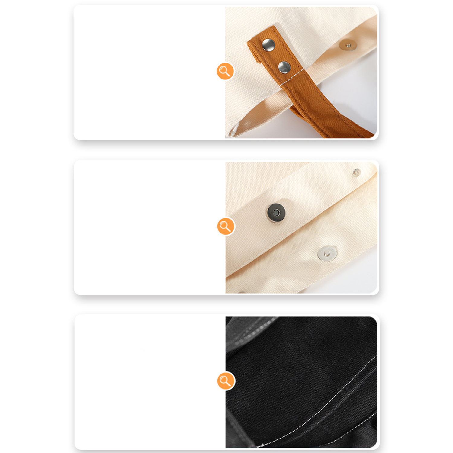 Canvas Tote Bag With PU Leather Handles, custom tote bag with logo imprint 2