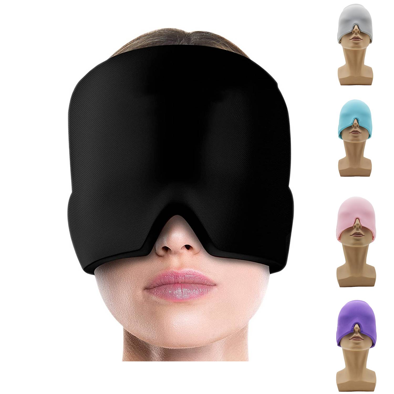 Cooling Headache Relief Wrap Gel Ice Pack Mask 7