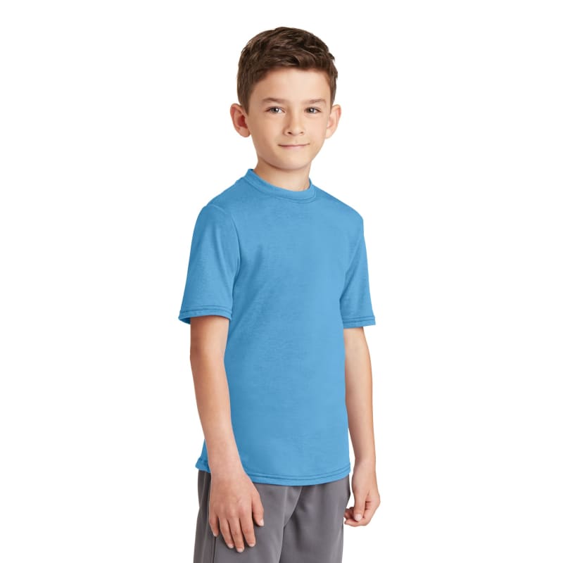Port & Company Youth Performance Blend Tee. 21