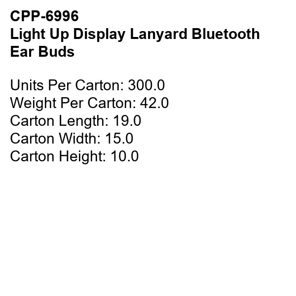 Light Up Display Lanyard Bluetooth Earbuds 17