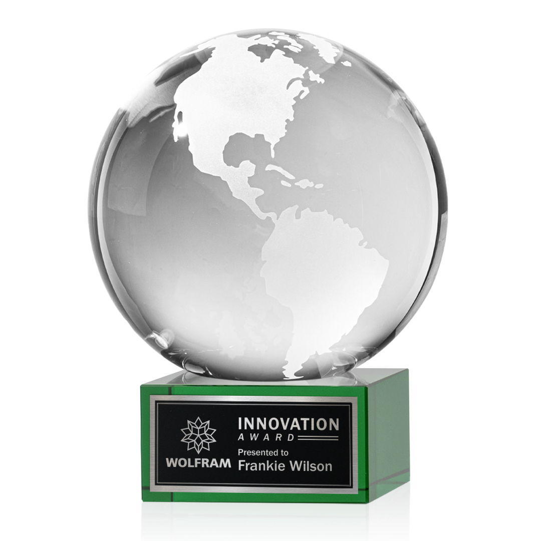 Globe Award on Hancock Base - Green 12