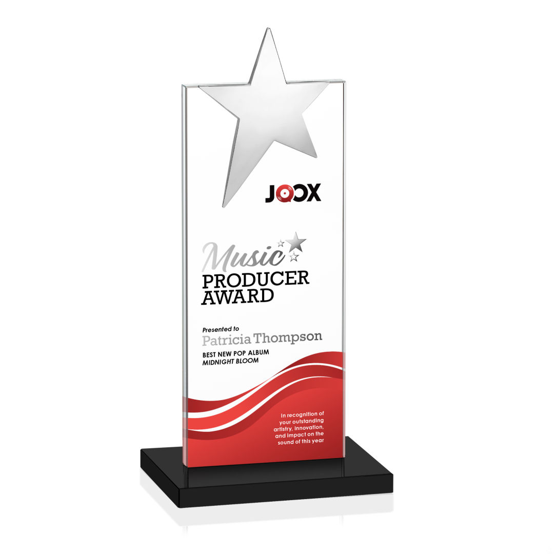 Bryanston Chrome Star VividPrint™ Award - Black 5