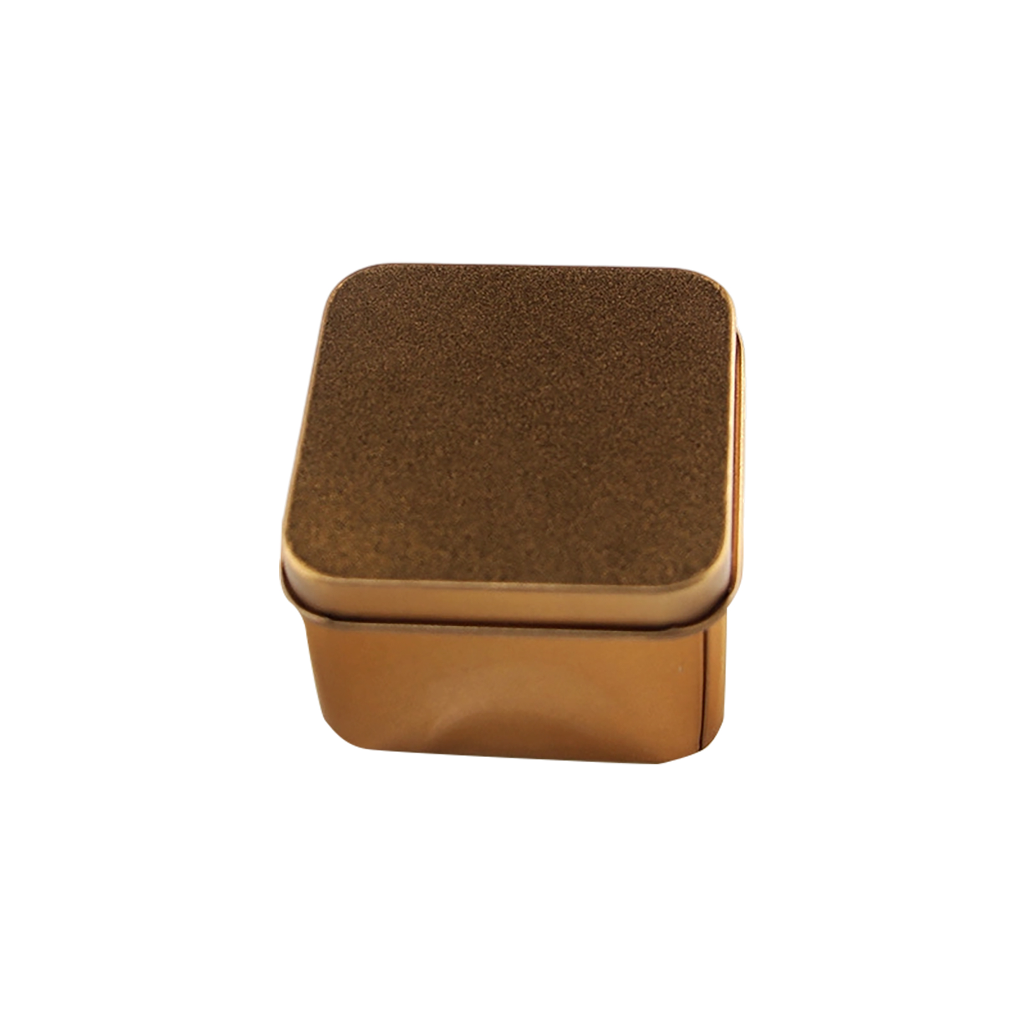 Square Metal Tin Storage Container With Secure Lid 3.35" 6
