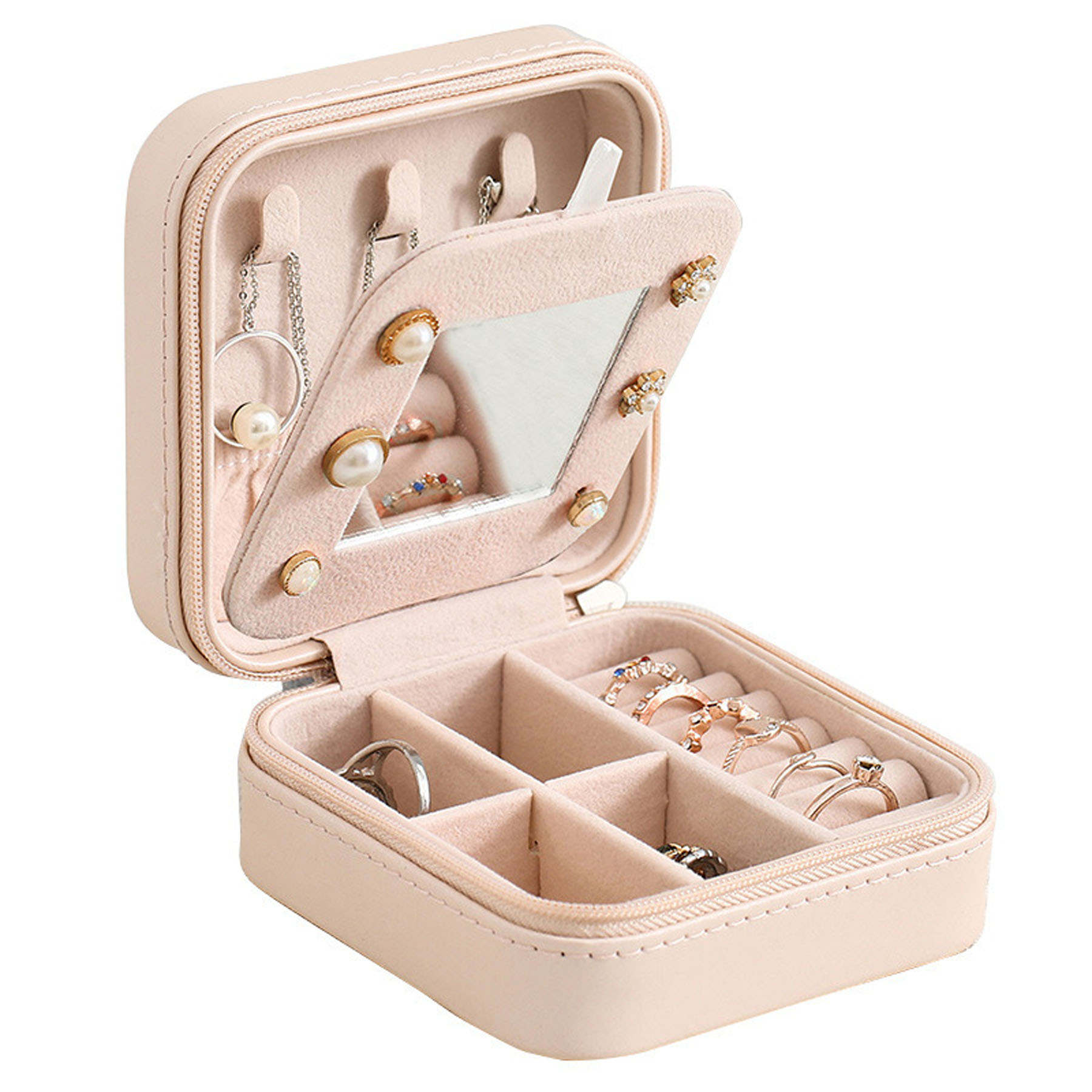 Portable PU Multifunctional Jewelry Storage Box 7