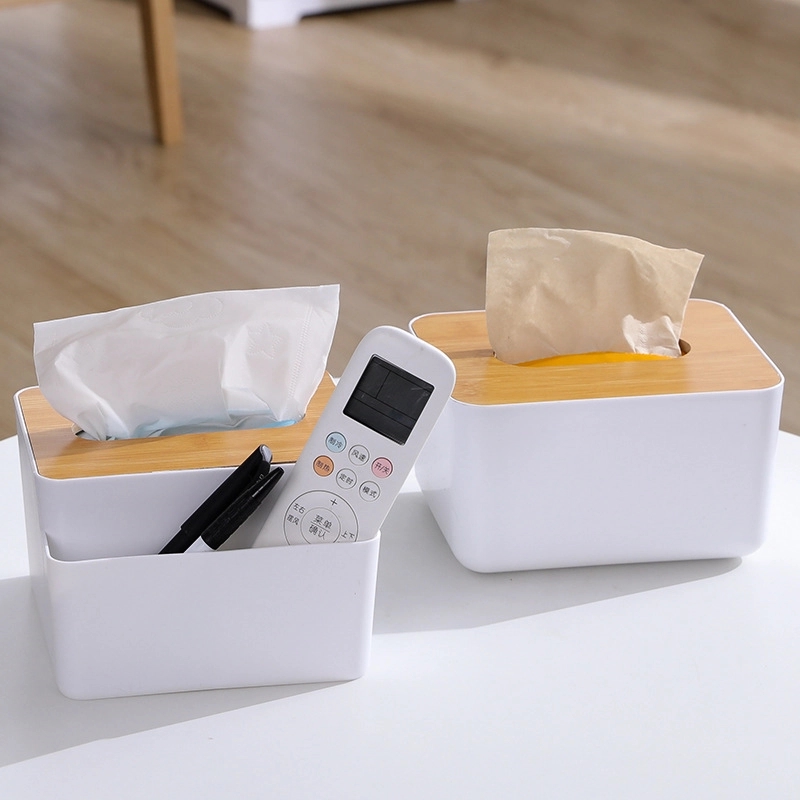 Tissue Box With Wooden Lid 5