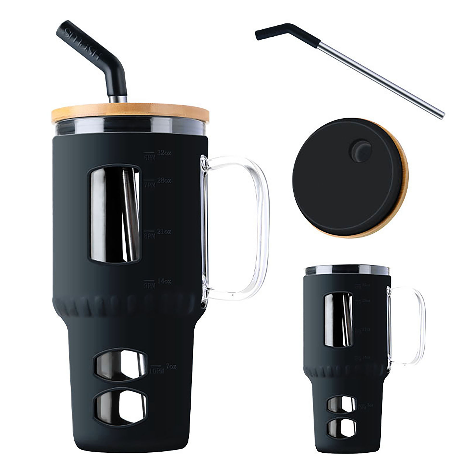 32 Oz. Glass Tumbler With Silicone Cover 7