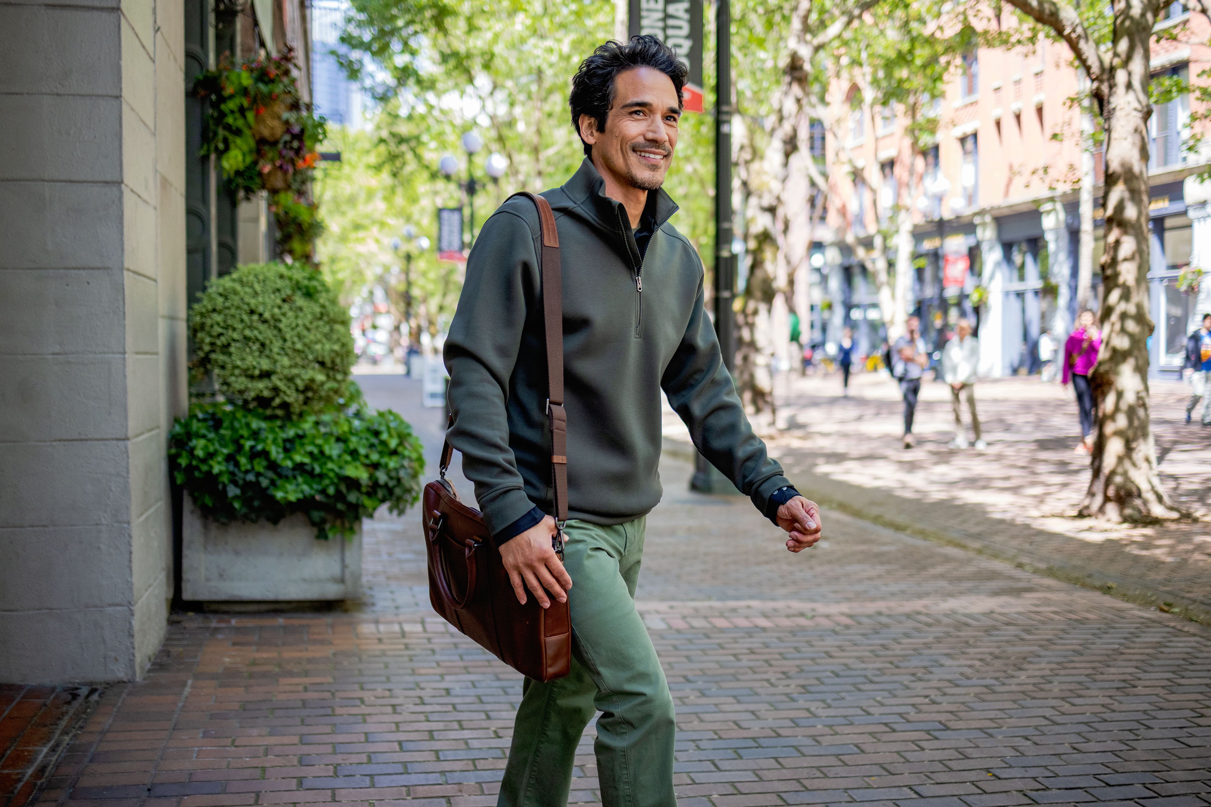 Cutter & Buck Roam Recycled Buttery-Soft Knit Mens Quarter Zip Jacket 1