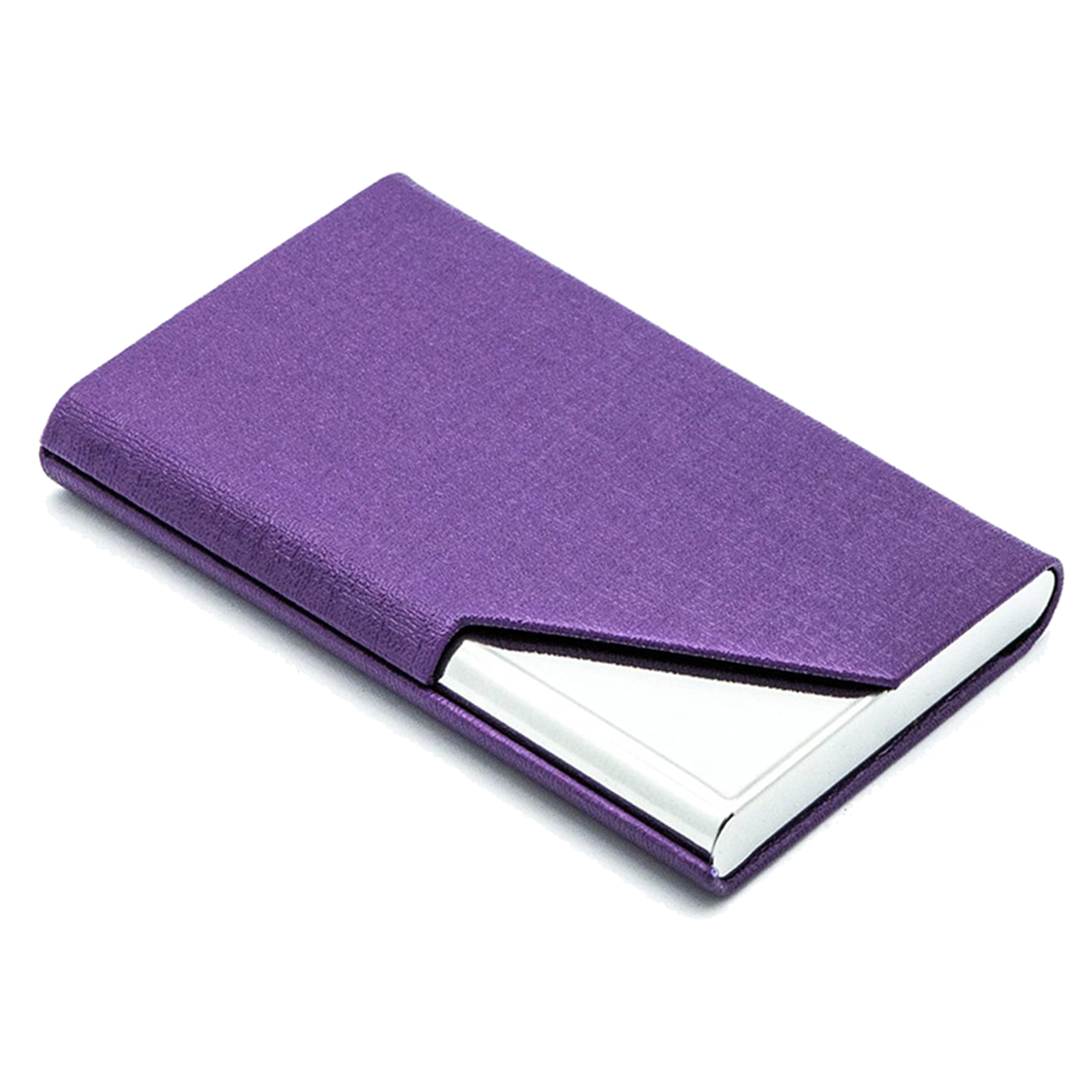 Stainless Steel PU Leather Business Card Holder 3
