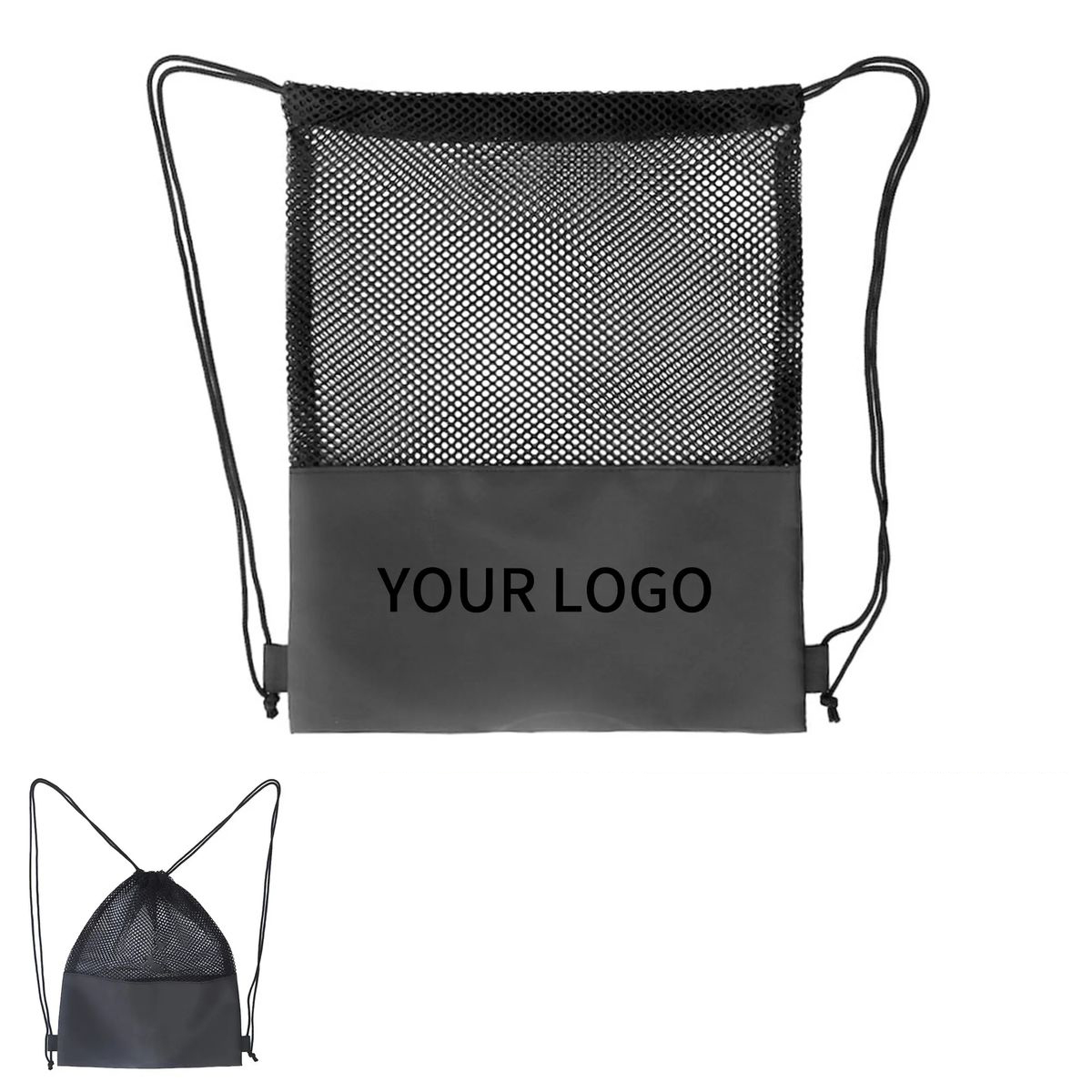 Polyester Breathable Beach Drawstring Bag 2