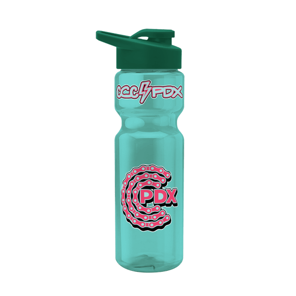 Blazer 28oz Transparent Bike Bottle w/Drink-thru Lid 946