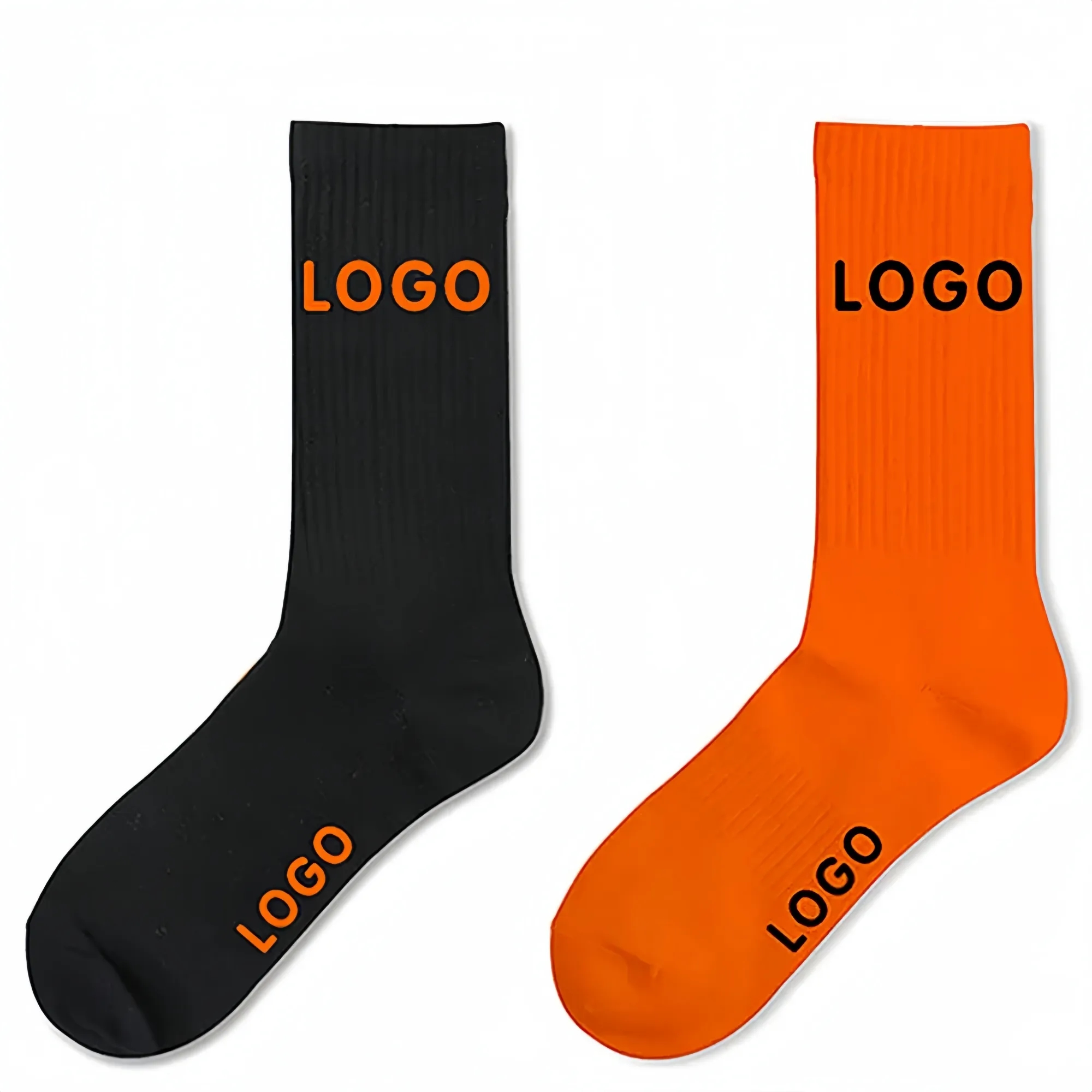 MOQ50 Solid Color Combed Cotton Running Socks 2