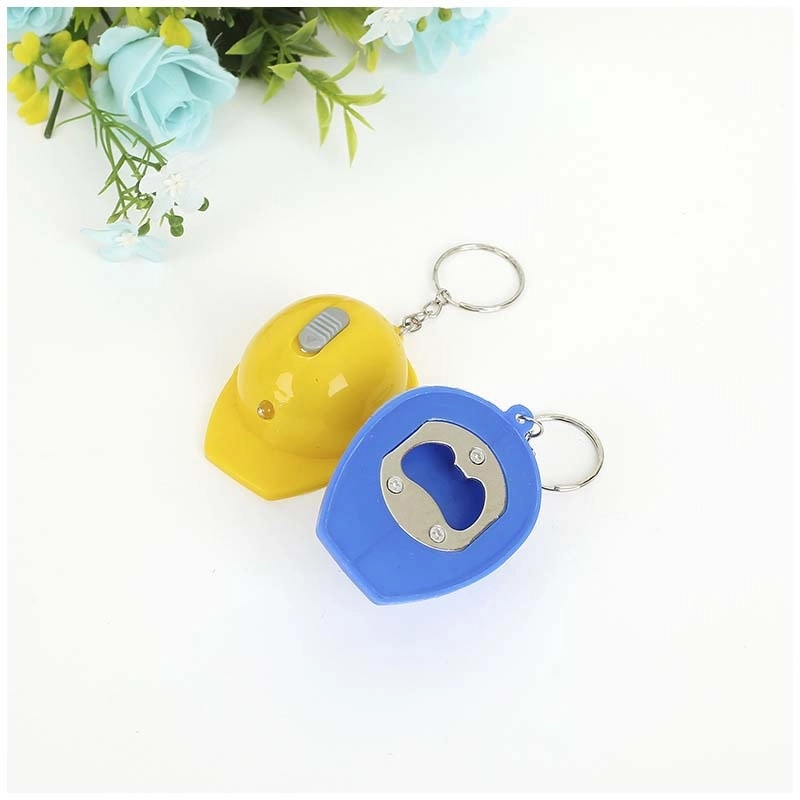 Flashlight Helmet Keychain Bottle Opener 2