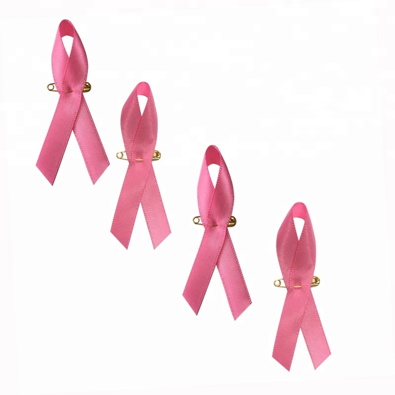 Breast Cancer Awareness Satin Ribbon Pins 4
