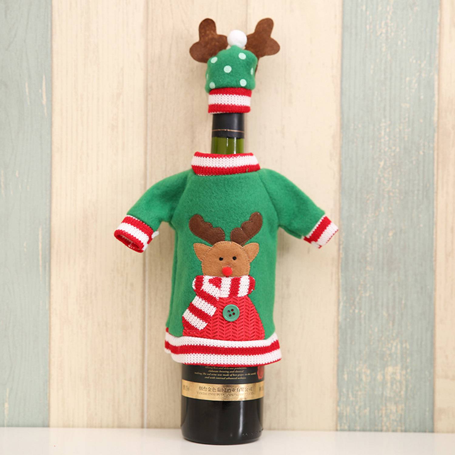 Christmas Cartoon Wine Bottle Cover 3