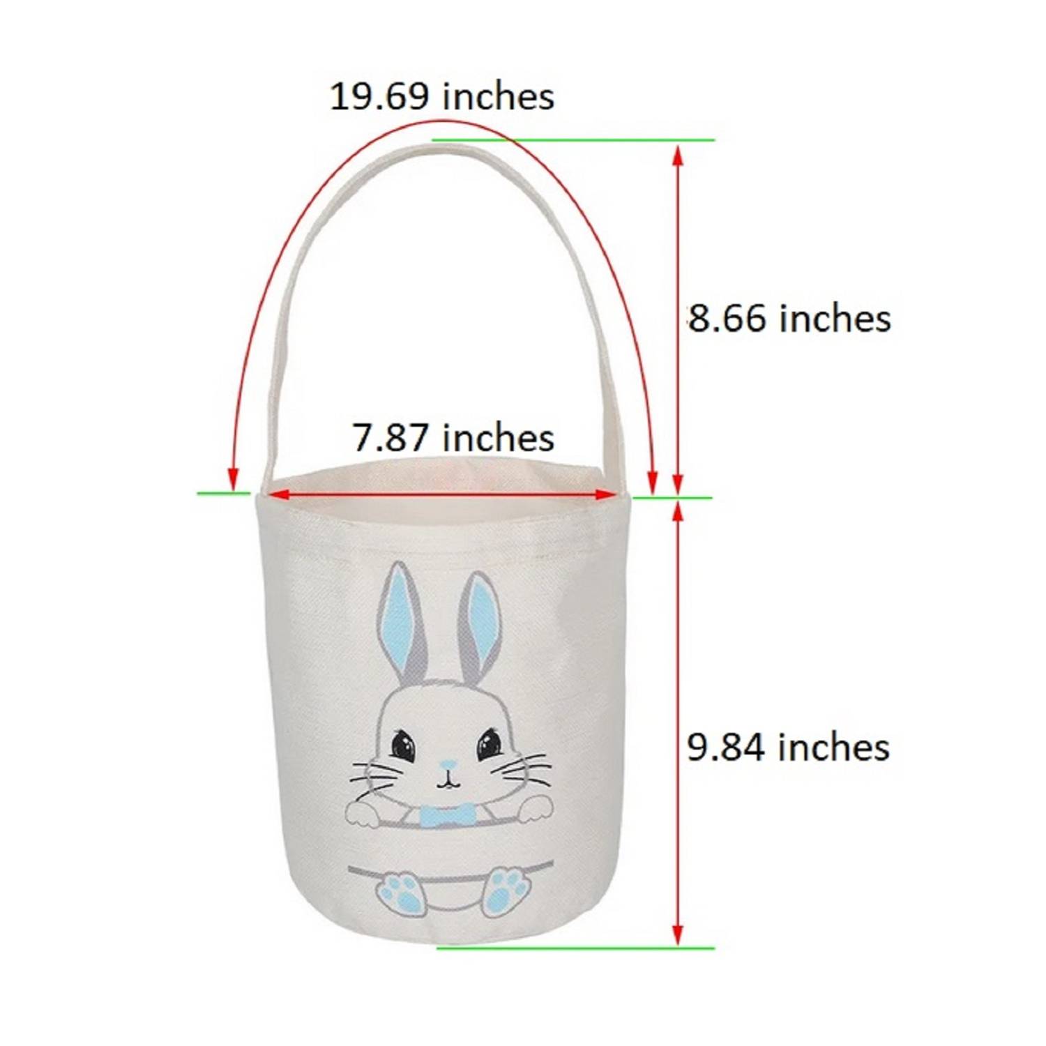 Easter Eggs Polyester Tote Bag, custom tote bag with logo imprint 6