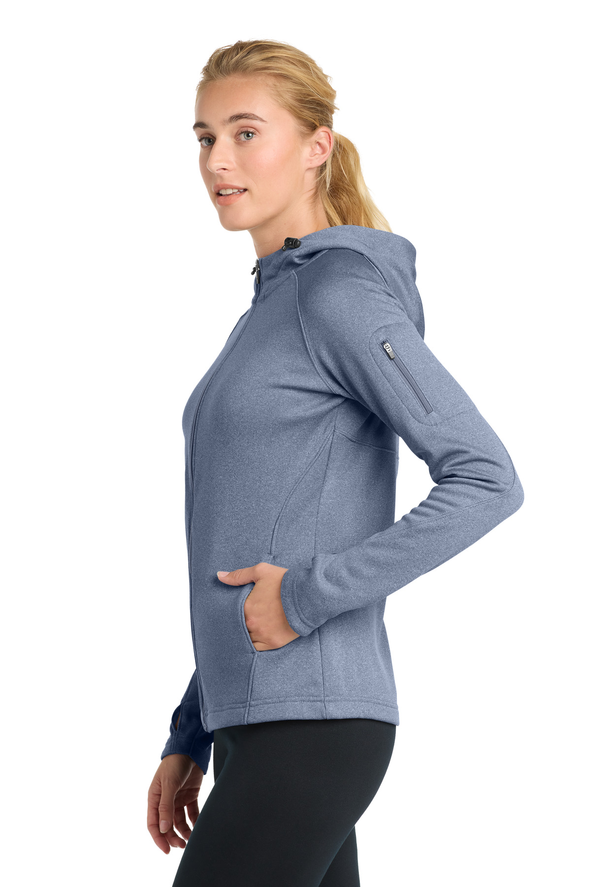 Sport-Tek® Ladies Tech Fleece Full-Zip Hooded Jacket 12