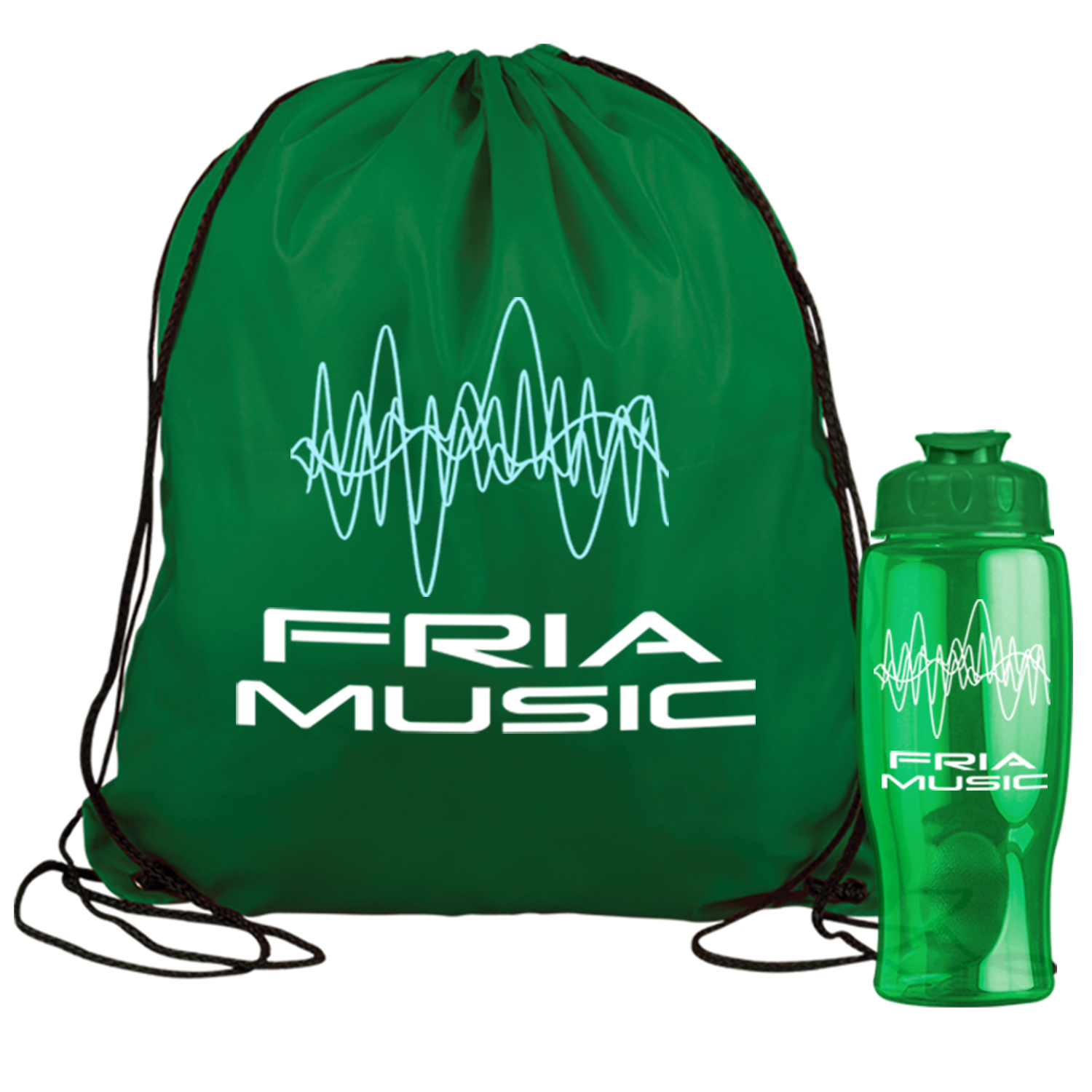 Bottle in a Drawstring Backpack Combo Kit 8