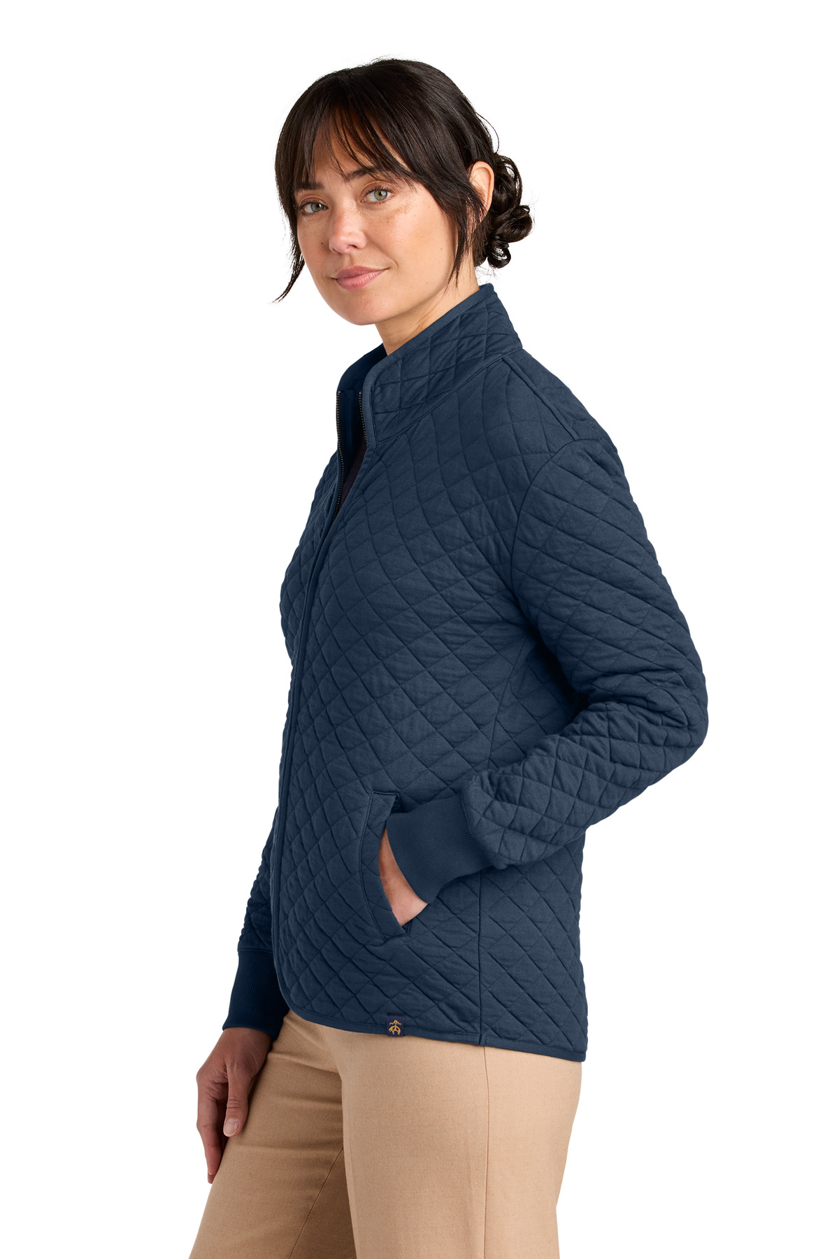 Brooks Brothers Women's Diamond Quilt Full-Zip BB18213 1