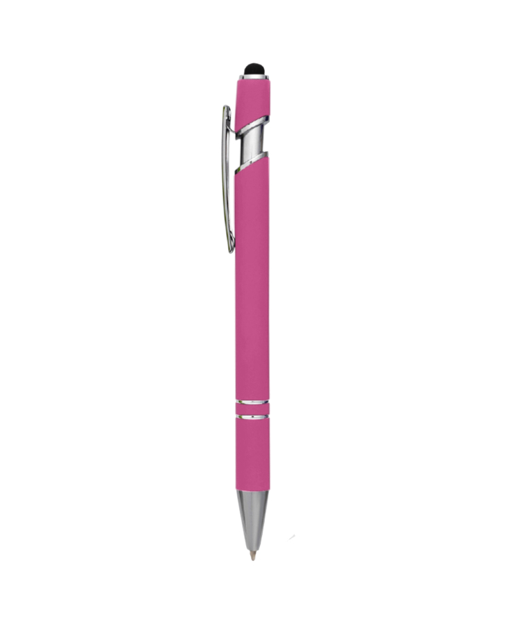 Union Printed - Tropical Colors Jenny Stylus Satin Soft Touch Click Metal Pen 8