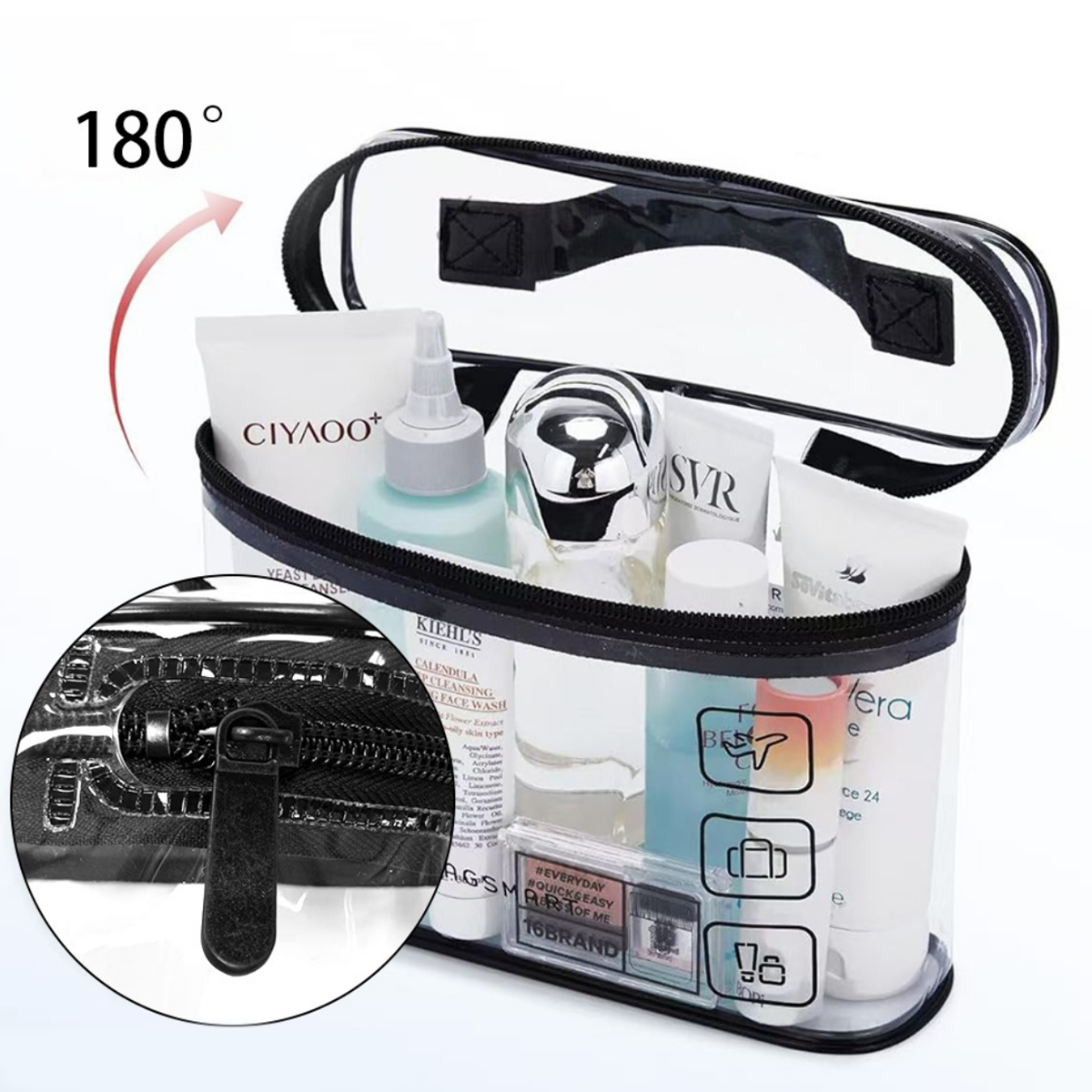 3L PVC Transparent Travel Organizer Bag with Handle 2