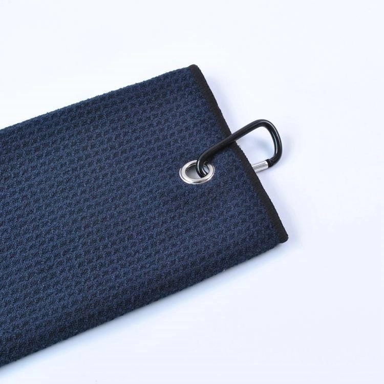 Folded Waffle Microfiber Golf Towel 3