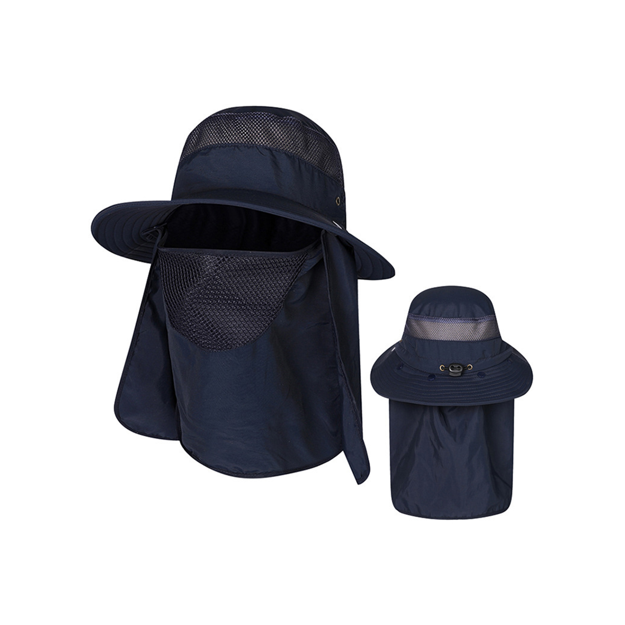 Wide Brim Sun Protection Fishing Hat With Neck Flap 9