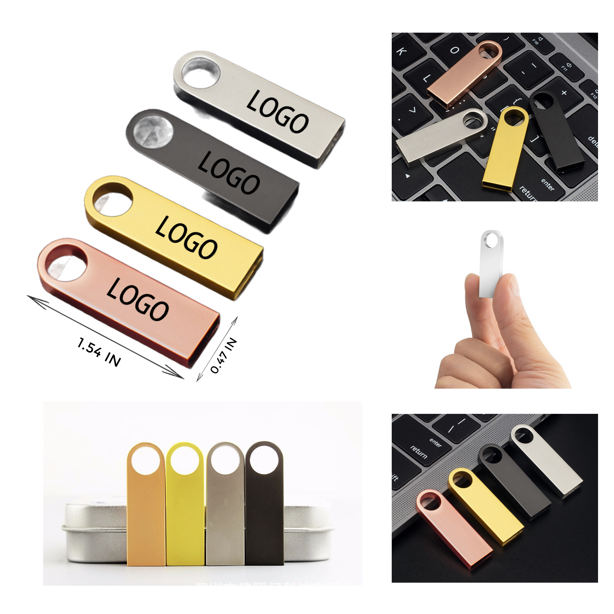 MOQ 10 PCS Durable Metal USB Flash Drive 2