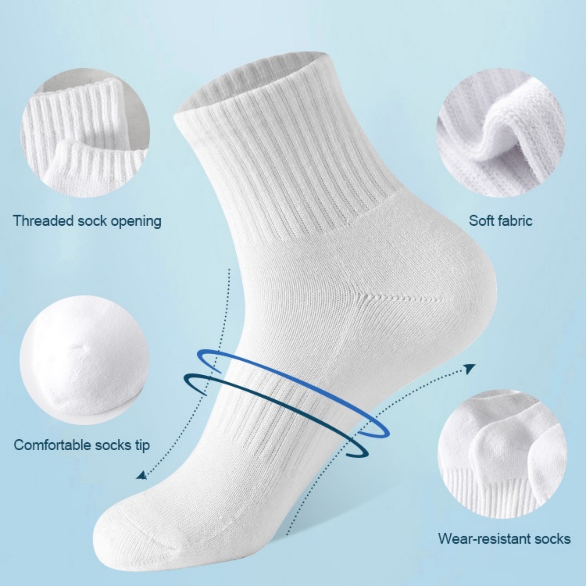 Men's Cotton Sports Socks 5