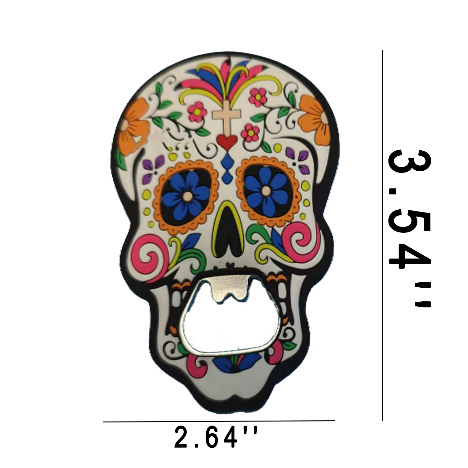 Magnetic PVC Skull Bottle Opener 5
