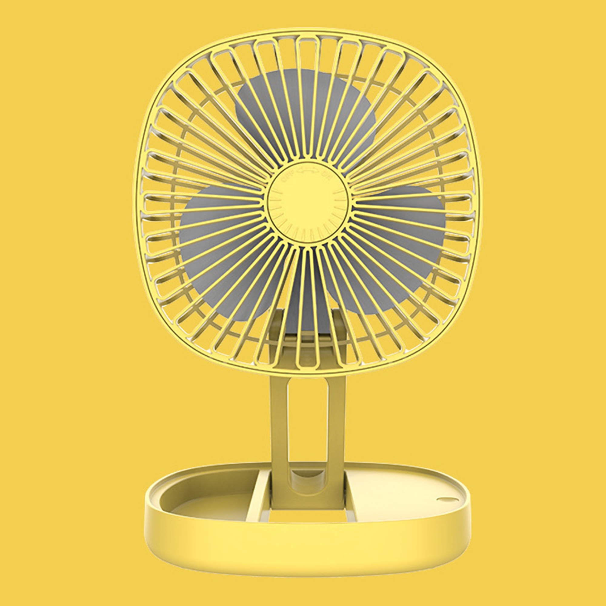 Foldable USB Desk Fan w/Storage Tray 5