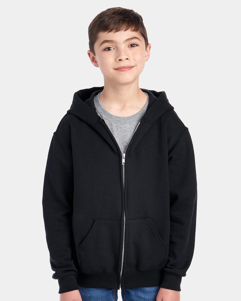 Youth NuBlend® Full-Zip Hooded Sweatshirt - 993BR 9