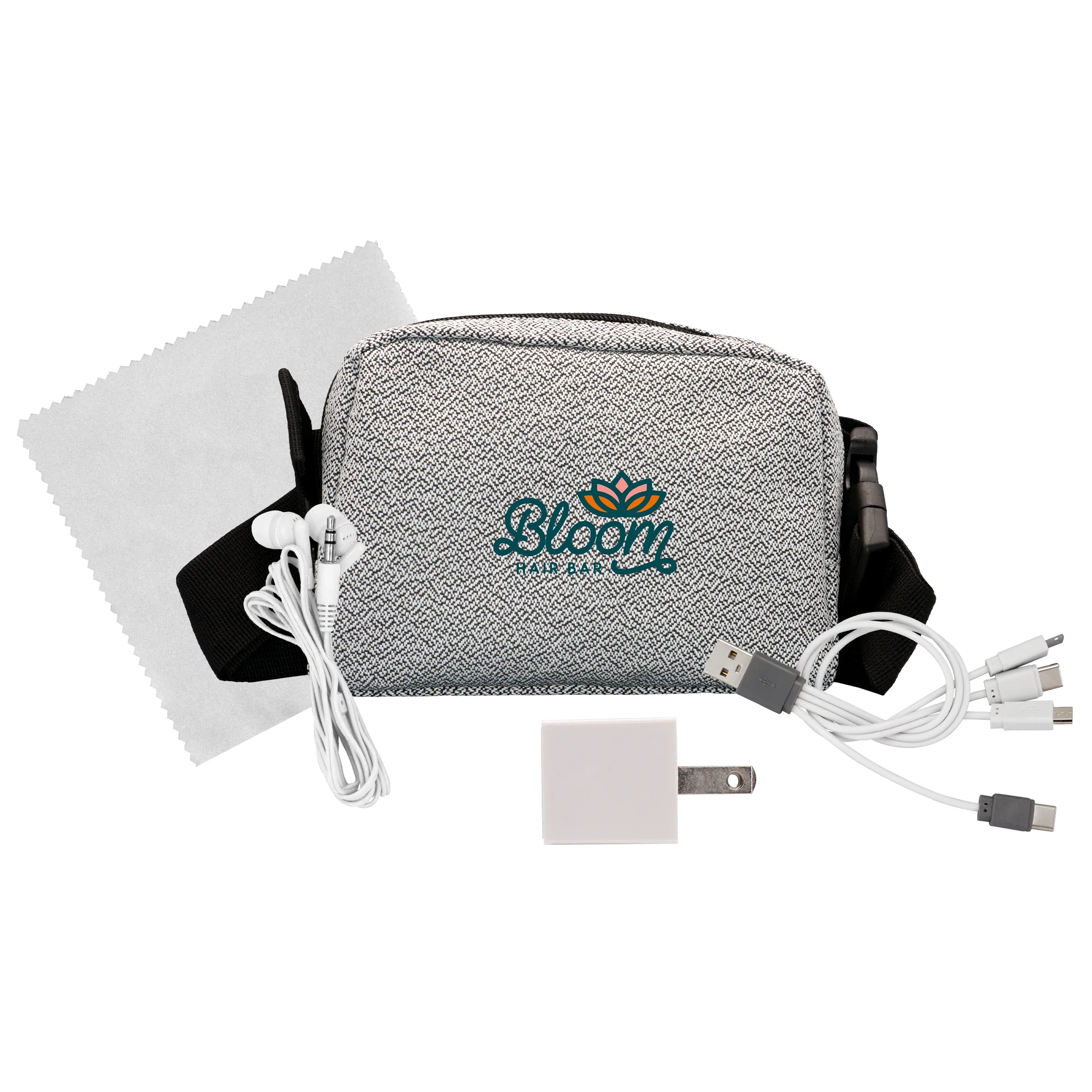 Speck Wall, Cable, Earbud and Cloth Fanny Pack Set 12