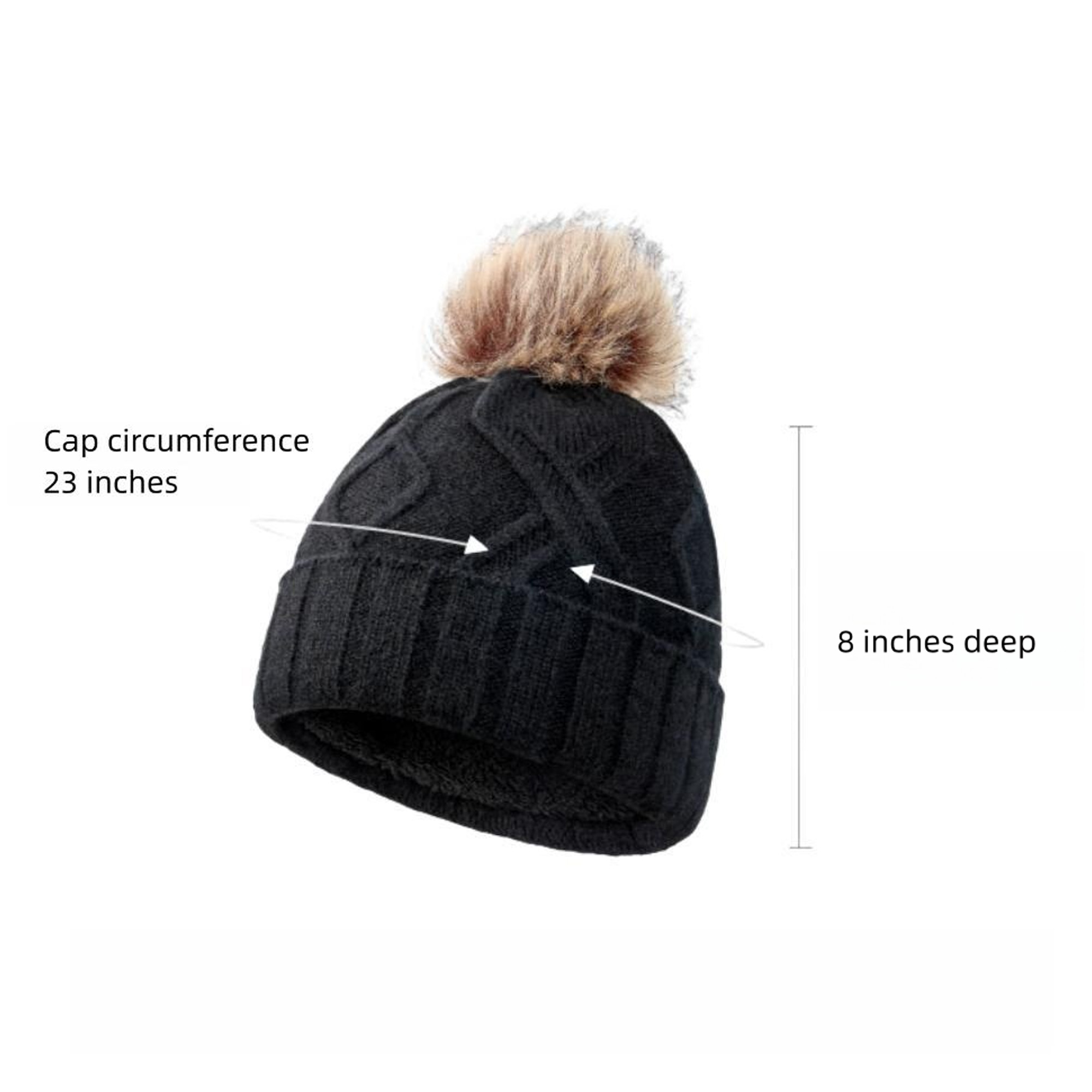 Jacquard Knitted Autumn Winter Hat 2