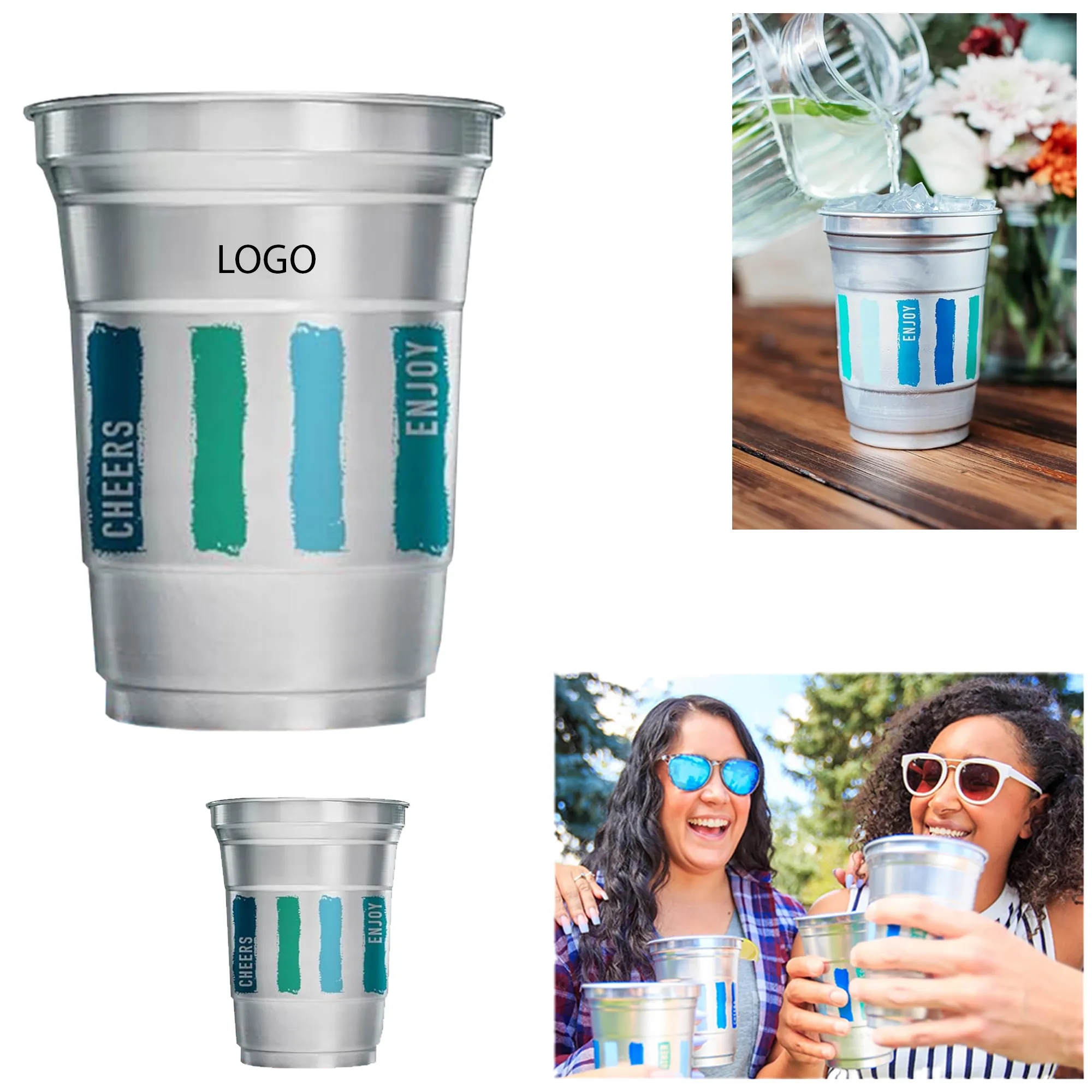 Ball-Shaped Aluminum Cup 16oz 3