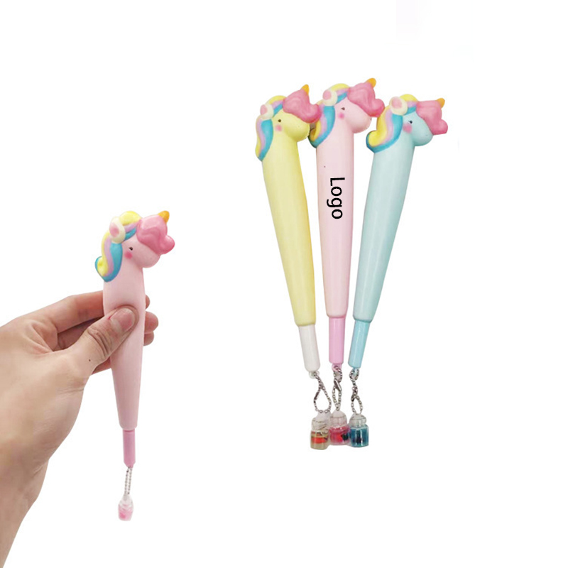 2 in 1 Squishy Unicorn Ball Pen and Squeeze Toy 2