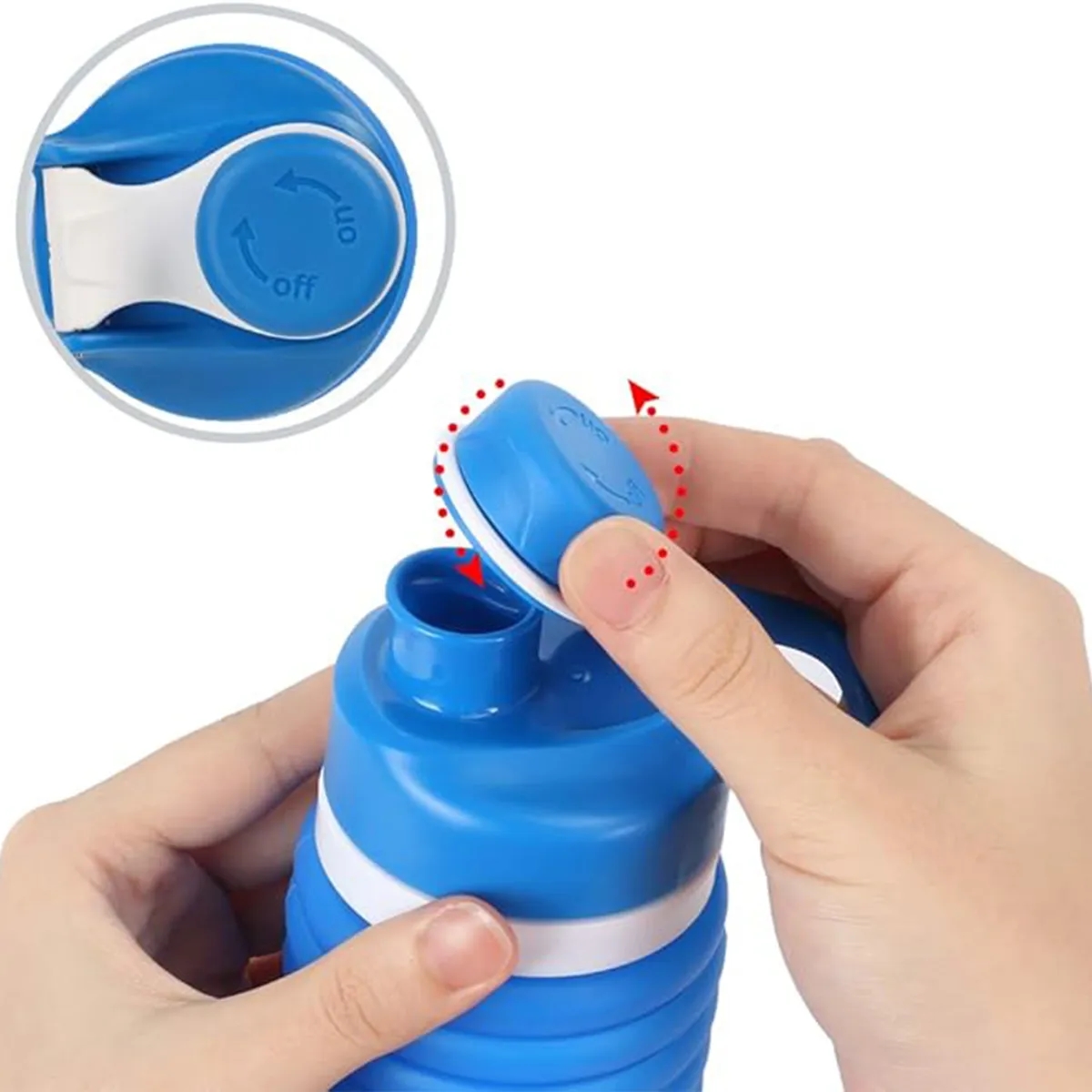 Reusable Leakproof Silicone Collapsible Sports Water Bottle 4