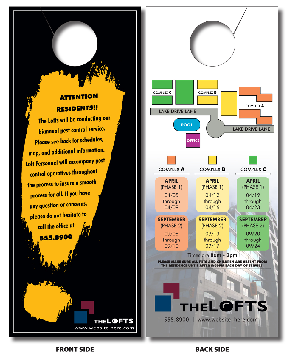 Door Hanger - 4x10 UV-Coated (1S) Extra-Thick with Slit - 14 pt. 2