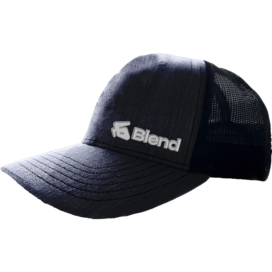 Heathered Cotton 6-Panel Mesh Snapback Cap 8