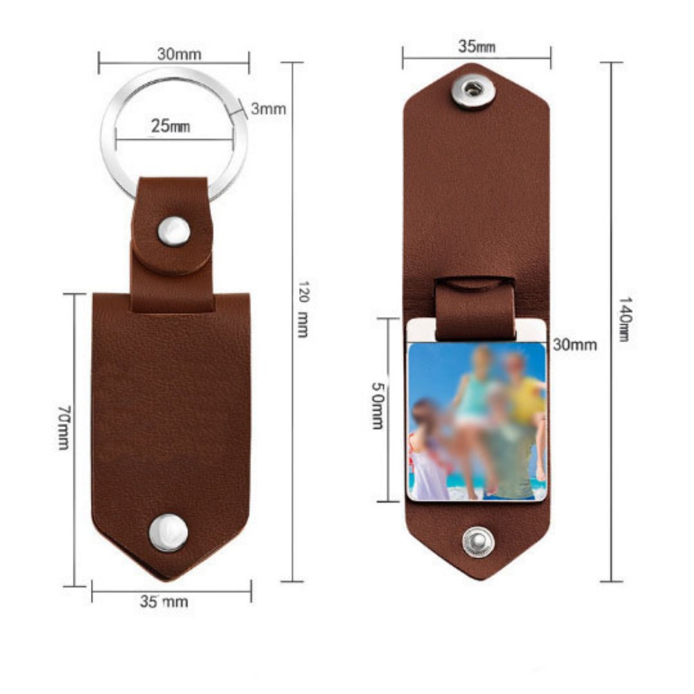 Sublimation Photo Keychain with Aluminum Insert for Full Color Print 2
