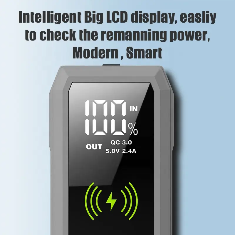 Car Jump Starter Power Bank With Intelligent LCD Display 2