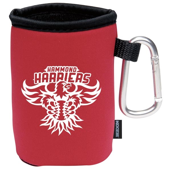 Collapsible Can Sleeve w/ Carabiner, custom koozie with logo imprint 3