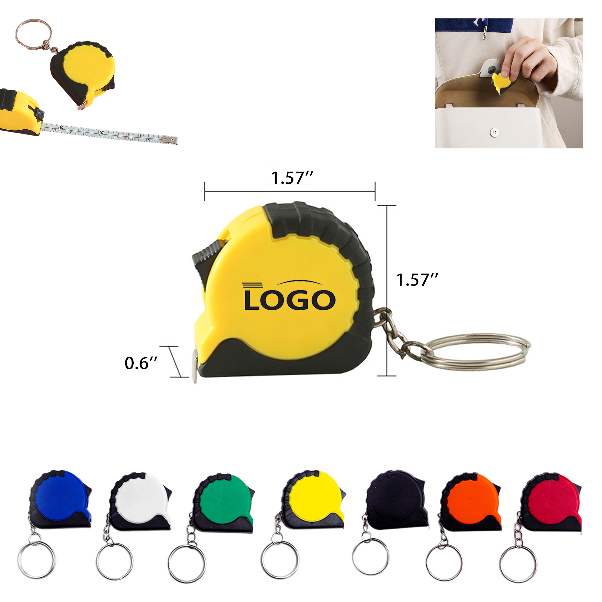 Mini Keychain Measuring Tape Ruler MOQ 50 4