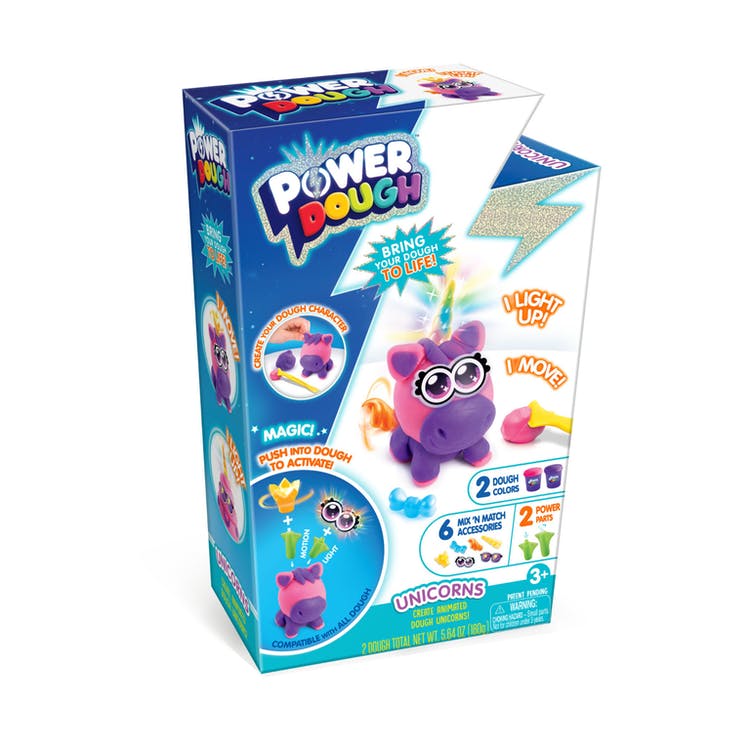 Power Dough Unicorn Kit - 2 Tubs Ages 3+ Non-Toxic 2